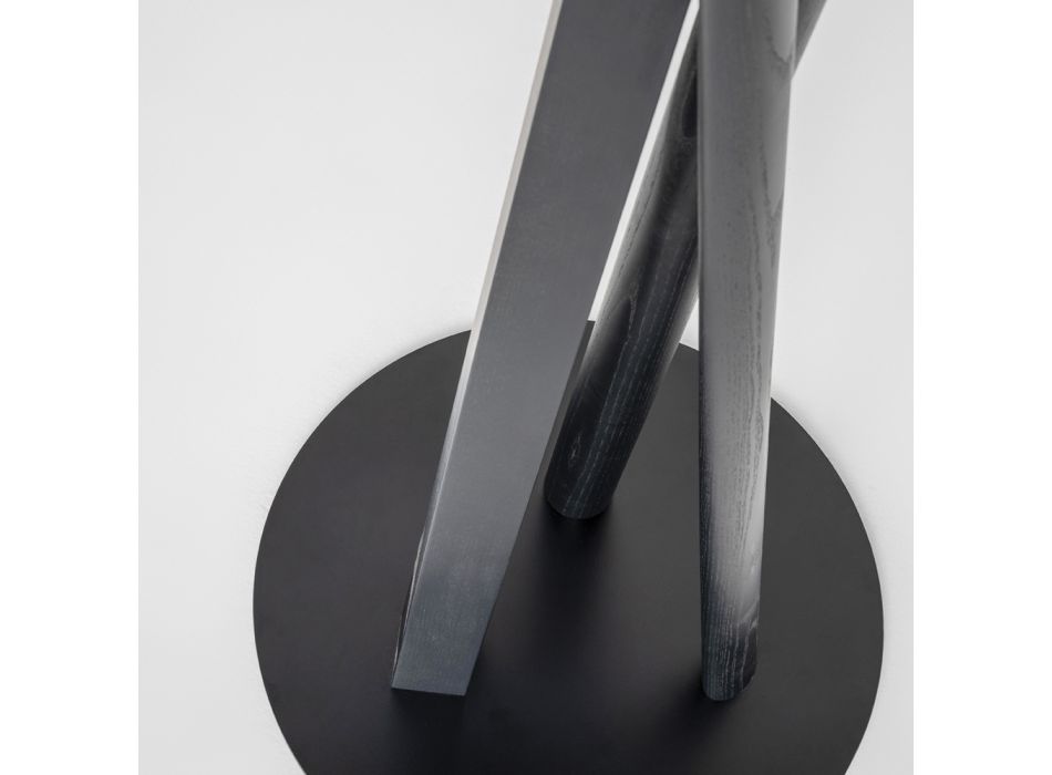 Tavolinë prej hiri dhe metali me majë të rrumbullakët Prodhuar në Itali - Baden Viadurini