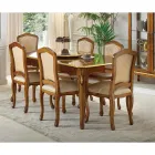 Tavolinë prej druri e zgjerueshme 280 cm Stil Klasik Prodhuar në Itali - Majesty Viadurini