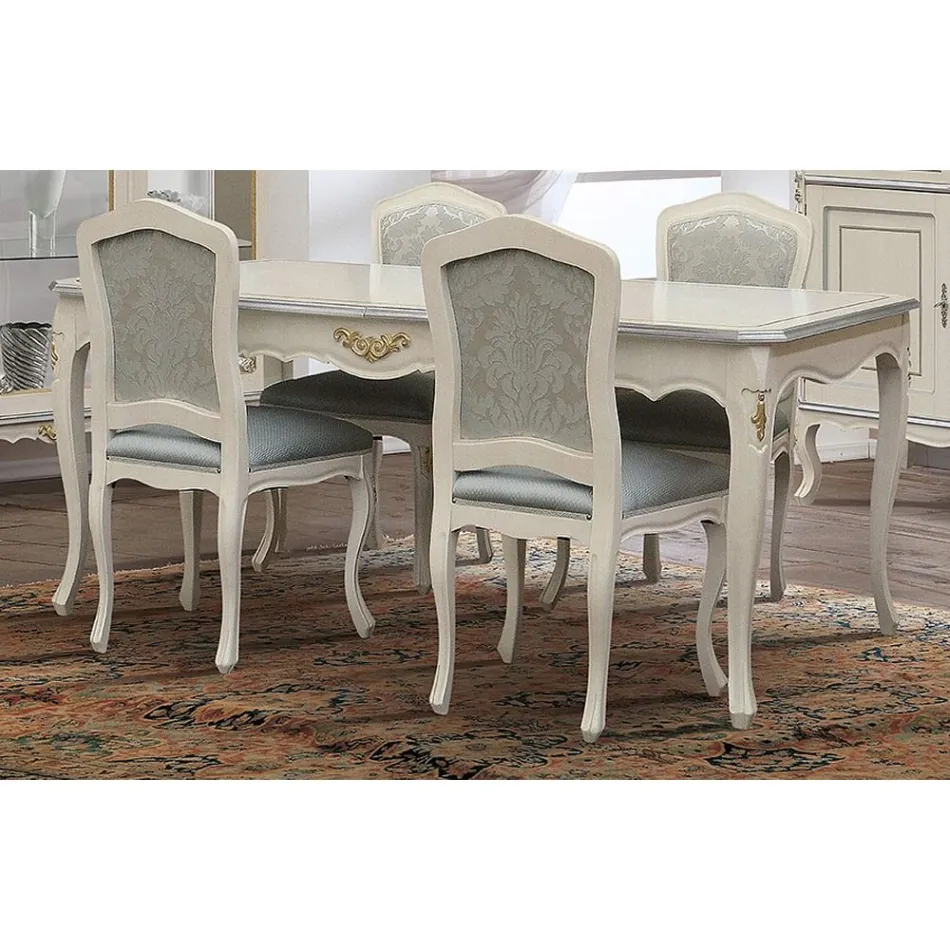 Tavolinë prej druri e zgjerueshme 280 cm Stil Klasik Prodhuar në Itali - Majesty Viadurini