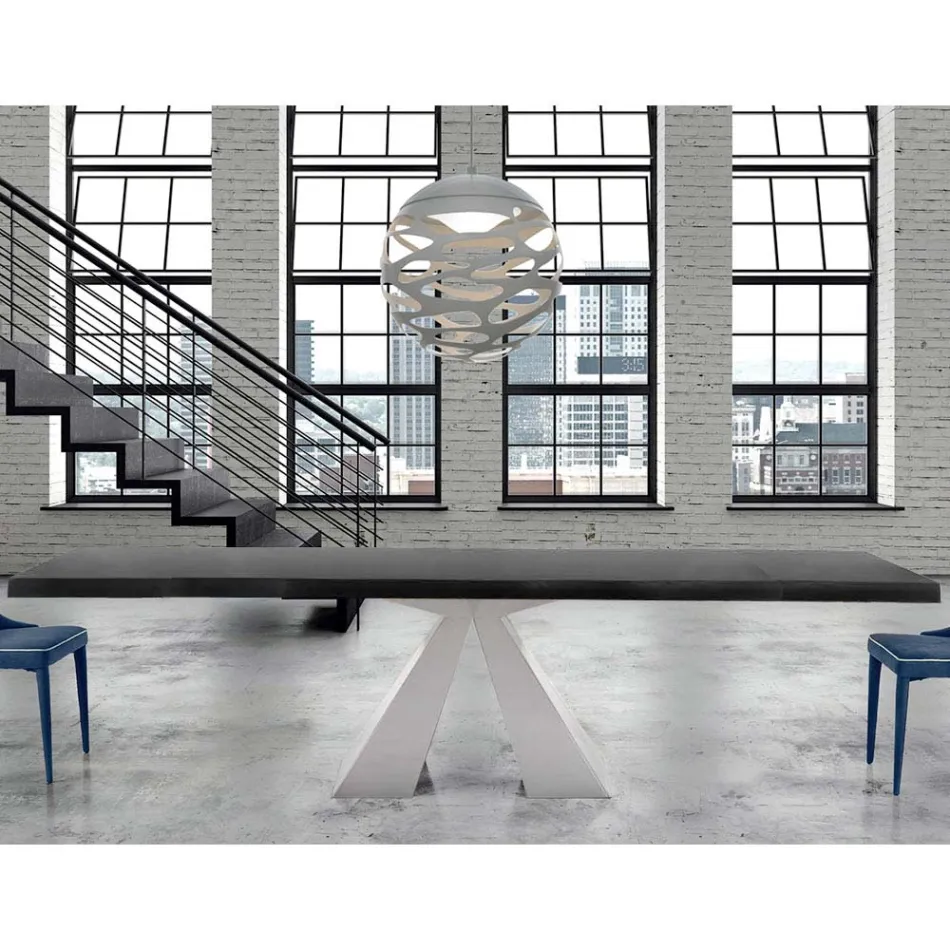 Tavolinë moderne prej druri e zgjatur deri në 300 cm Prodhuar në Itali - Dalmat Viadurini