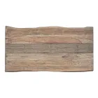 Tavolinë në dru akacieje me futje të ricikluar dhe çeliku Homemotion - Zalma Viadurini