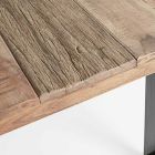 Tavolinë në dru akacieje me futje të ricikluar dhe çeliku Homemotion - Zalma Viadurini