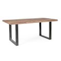 Tavolinë në dru akacieje me futje të ricikluar dhe çeliku Homemotion - Zalma