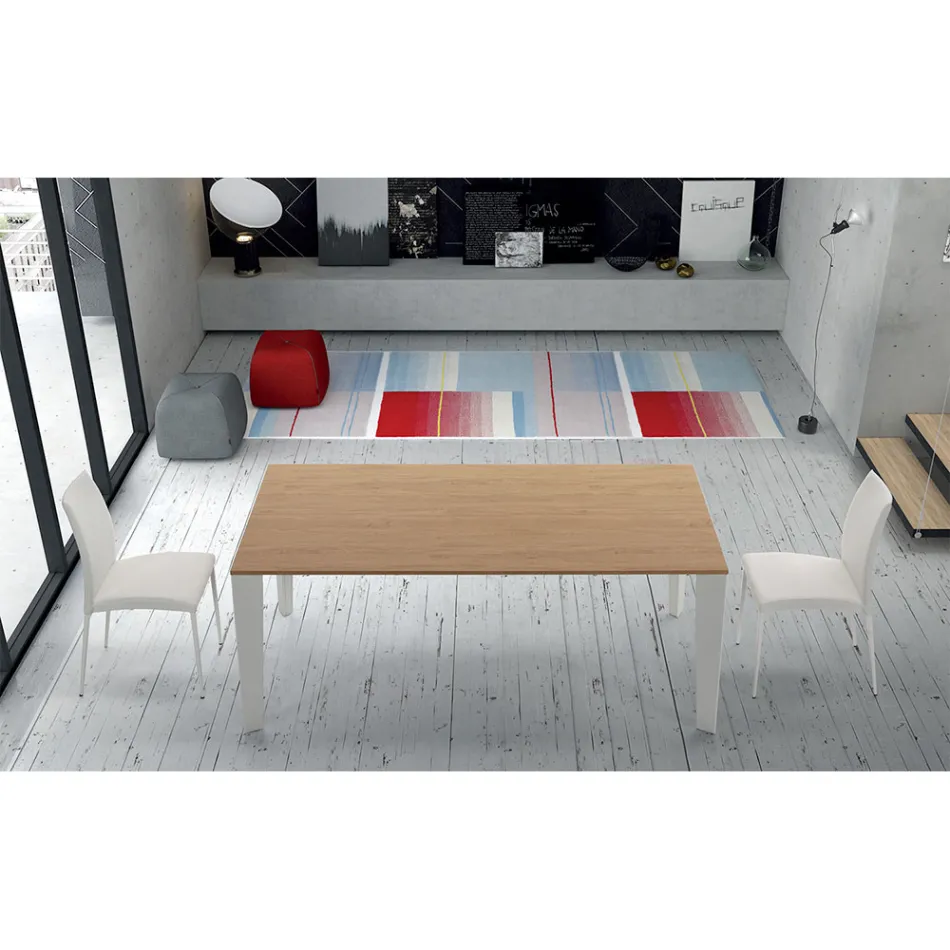 Tavolinë prej druri me rimeso që zgjatet deri në 325 cm Prodhuar në Itali – Të Shtatëdhjetë Viadurini