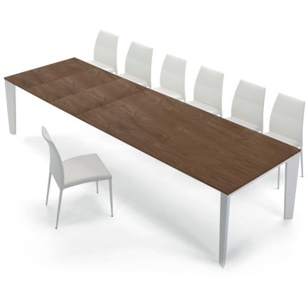 Tavolinë prej druri me rimeso që zgjatet deri në 325 cm Prodhuar në Itali – Të Shtatëdhjetë Viadurini