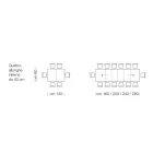 Tavolinë prej druri Laminat e zgjatur deri në 470 cm Prodhuar në Itali – Gordito Viadurini