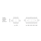 Tavolinë prej druri Laminat e zgjatur deri në 470 cm Prodhuar në Itali – Gordito Viadurini