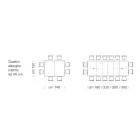 Tavolinë prej druri Laminat e zgjatur deri në 470 cm Prodhuar në Itali – Gordito Viadurini