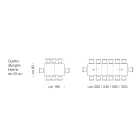 Tavolinë prej druri Laminat e zgjatur deri në 470 cm Prodhuar në Itali – Gordito Viadurini