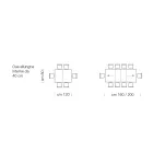 Tavolinë prej druri Laminat e zgjatur deri në 470 cm Prodhuar në Itali – Gordito Viadurini