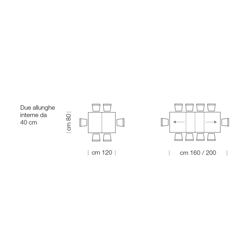 Tavolinë prej druri Laminat e zgjatur deri në 470 cm Prodhuar në Itali – Gordito Viadurini