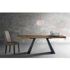 Dizajn tryezë druri të ngurta të bëra në Itali Zerba Viadurini
