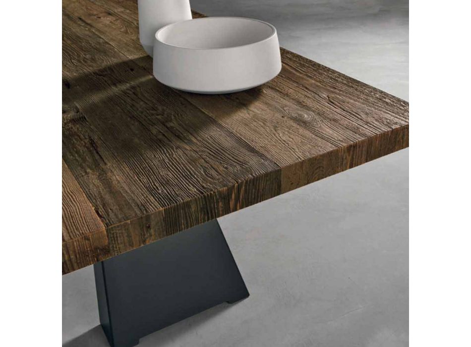 Dizajn tryezë druri të ngurta të bëra në Itali Zerba Viadurini