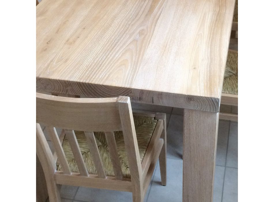 Tavolinë në drurin e hirit të ngurtë me dizajn klasik Prodhuar në Itali - Nicea Viadurini