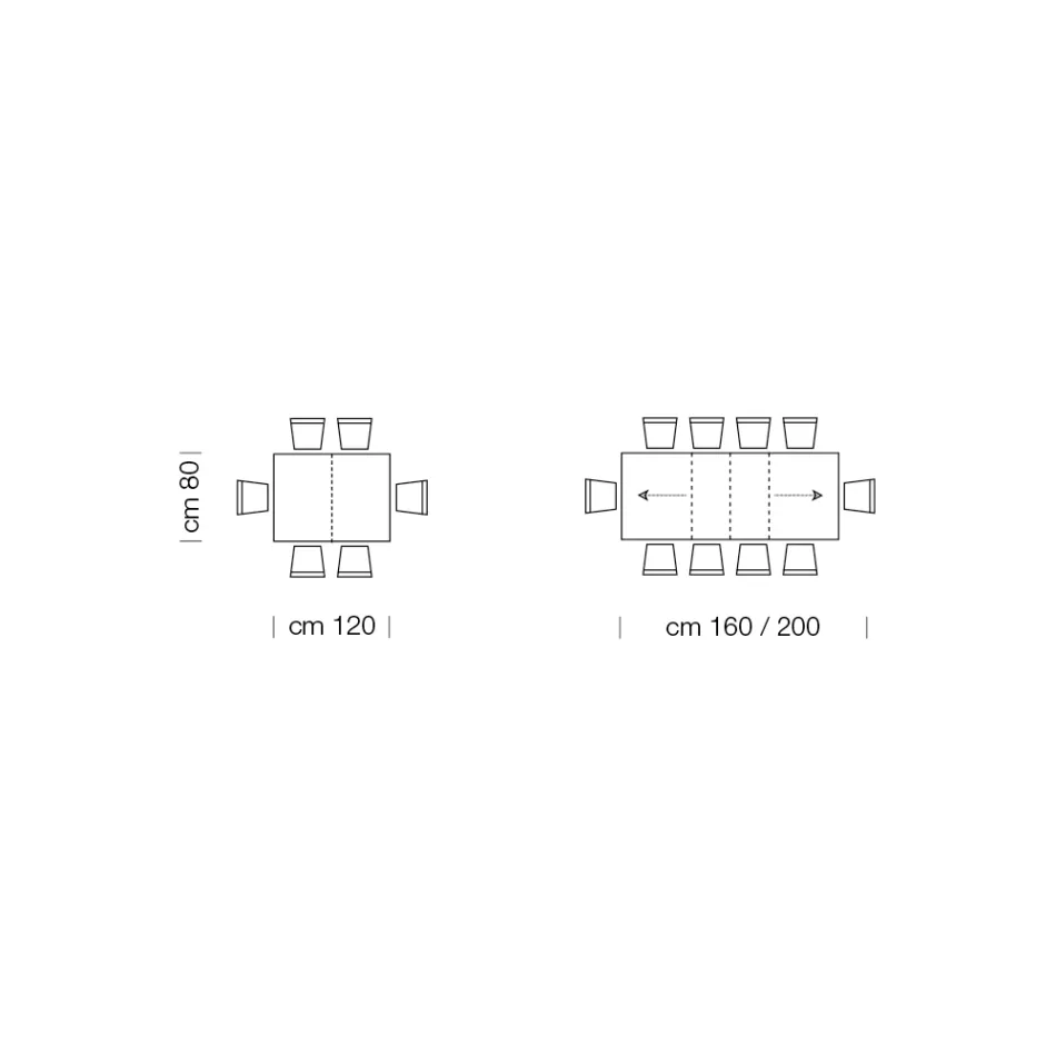 Tavolinë prej druri melamine e zgjatur deri në 470 cm Prodhuar në Itali – Gordito Viadurini