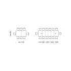 Tavolinë prej druri melamine e zgjatur deri në 470 cm Prodhuar në Itali – Gordito Viadurini