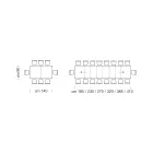 Tavolinë prej druri melamine e zgjatur deri në 470 cm Prodhuar në Itali – Gordito Viadurini