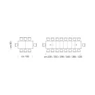 Tavolinë prej druri melamine e zgjatur deri në 470 cm Prodhuar në Itali – Gordito Viadurini