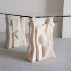 Tavolinë guri me kristal të dizajnit modern Priamo Viadurini