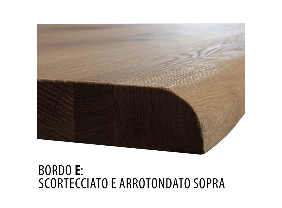 Tavolinë lisi me nyje me bazë metalike Prodhuar në Itali - Sebastiano Viadurini