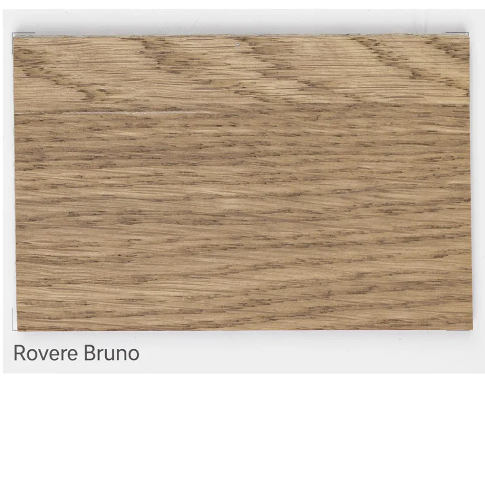 Tavolinë me nyje lisi me fasone dhe këmbë metalike Prodhuar në Itali - Vicente Viadurini