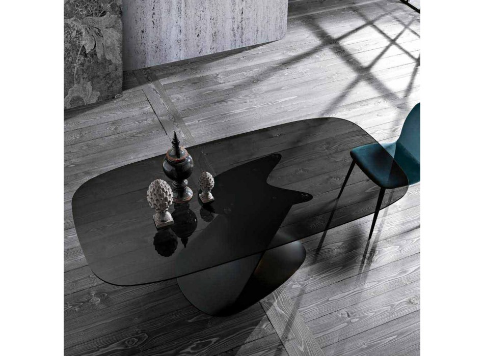 Tabela e qelqit të zbutur të dizajnit modern të prodhuar në Itali, Clark Viadurini