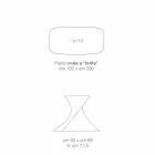 Tabela e qelqit të zbutur të dizajnit modern të prodhuar në Itali, Clark Viadurini