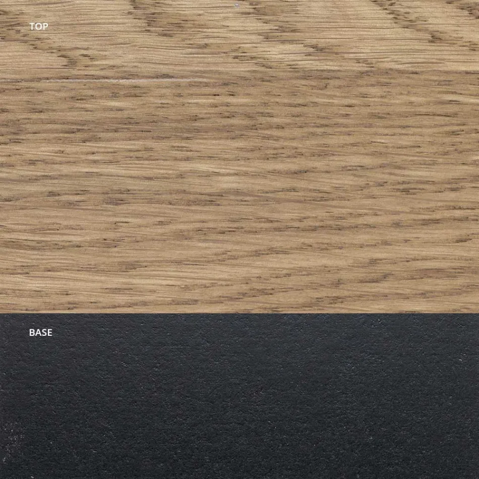 Tavolinë shtëpie e zgjerueshme prej druri të fortë dhe metali Prodhuar në Itali - Khal Viadurini