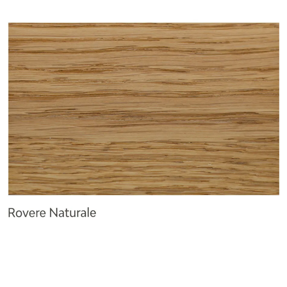 Tavolinë shtëpie me majë lisi dhe këmbë, Made in Italy - Geolier Viadurini