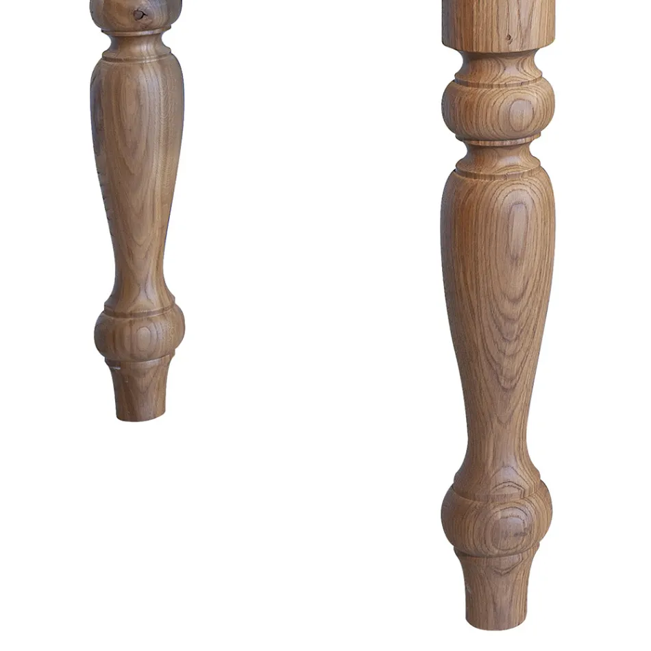 Tavolinë shtëpie me majë lisi dhe këmbë, Made in Italy - Geolier Viadurini