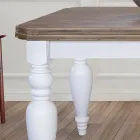 Tavolinë ndenjeje e zgjerueshme në lisi me qoshe në formë Prodhuar në Itali - Rafael Viadurini