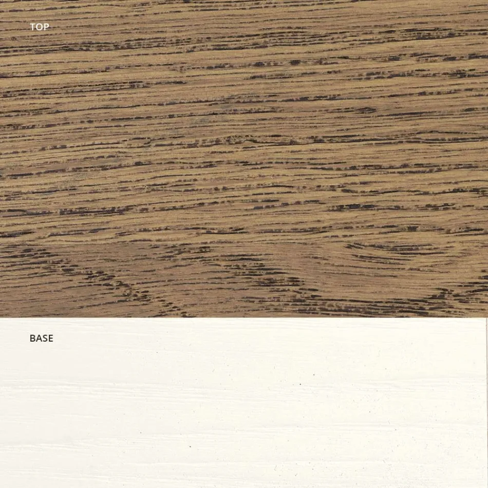 Tavolinë ndenjeje e zgjerueshme në lisi me qoshe në formë Prodhuar në Itali - Rafael Viadurini