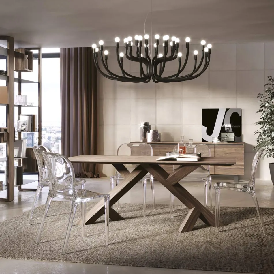 Tavoline jetese ne arre te vertete me nyje te forta Prodhuar ne Itali - Boromir Viadurini