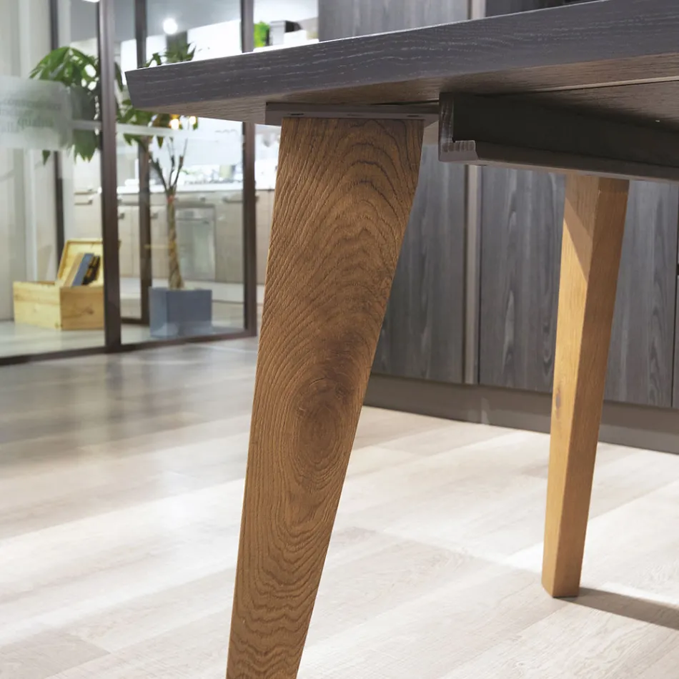 Tavolinë jetese në Massellato Oak e disponueshme në skaje të ndryshme Made in Italy - Treebeard Viadurini