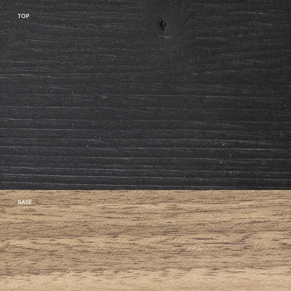 Tavolinë ndenjeje tërësisht e prodhuar në lisi Made in Italy - Geolier Viadurini