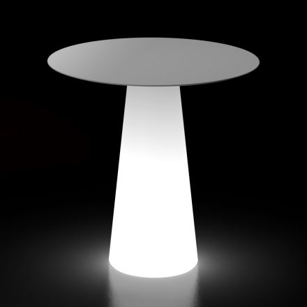 Tavolinë me dritë të jashtme me bazë LED dhe majë të rrumbullakët Prodhuar në Itali - Forlina Viadurini