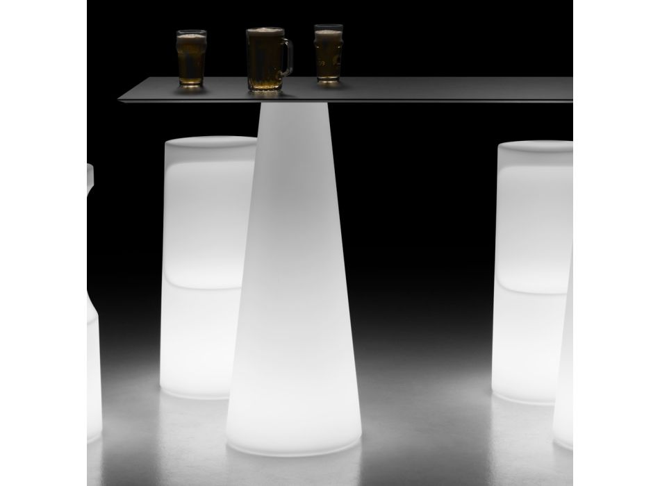 Tavolinë moderne me dritë në natyrë me bazë LED Prodhuar në Itali - Forlina Viadurini