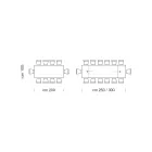 Tavolinë moderne e zgjerueshme deri në 300 cm në laminat dhe qelq Prodhuar në Itali - gris Viadurini