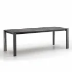 Tabela moderne e zgjatueshme në gurë dhe dru ahu të bërë në Itali Duccio Viadurini