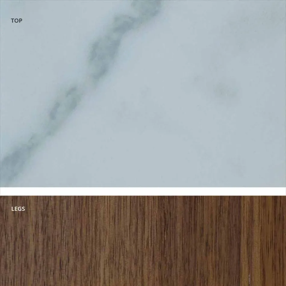 Tavolinë moderne me gurë guri efekti mermeri të bëra në Itali, Adrano Viadurini