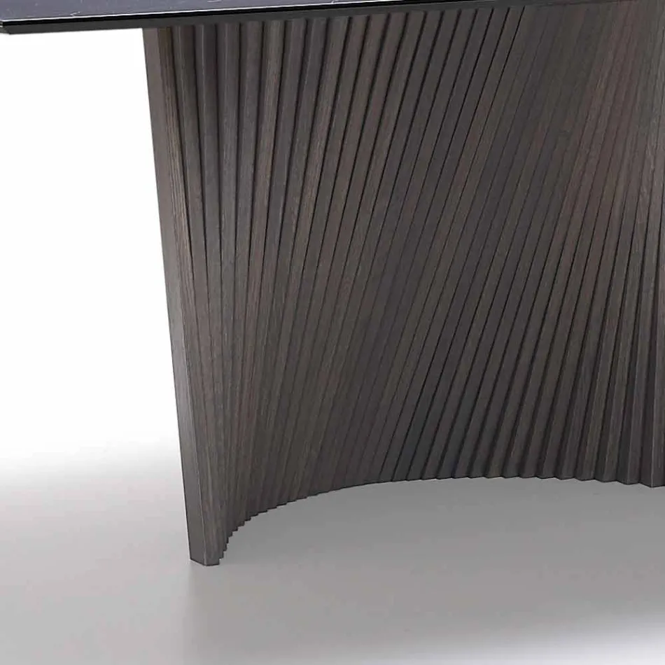 Tavolinë moderne me gurë guri efekti mermeri të bëra në Itali, Adrano Viadurini