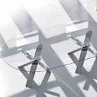 Tabela e modelit ovale në gotë 280x120cm e bërë në Itali Pema Viadurini