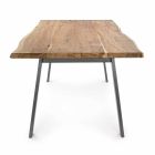 Dizajnoni tryezën e dhomës së ngrënies në lëvizje prej druri dhe çeliku - Kanë Viadurini