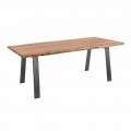 Dizajnoni tryezën e dhomës së ngrënies në lëvizje prej druri dhe çeliku - Kanë