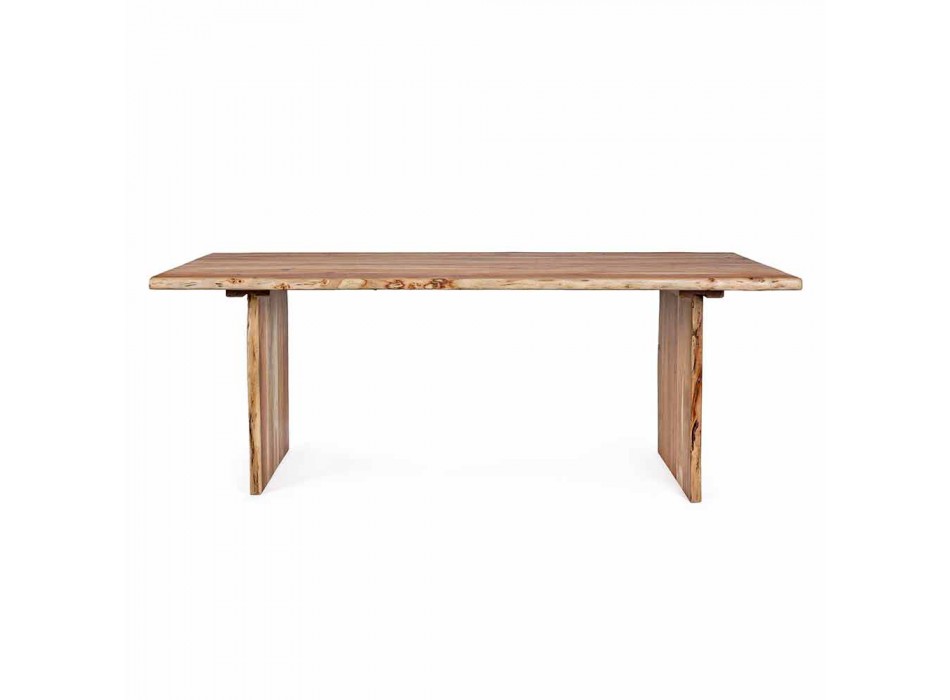 Homemotion Tavolina e Ngrënies në Dru me Akacie Moderne - Pinco Viadurini