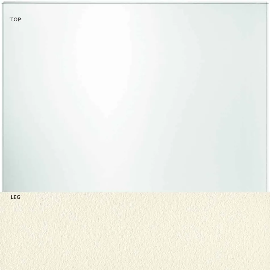 Tavolina në këmbë tepër të pastra prej xhami dhe metali 3 përfundime 4 madhësi - pika Viadurini