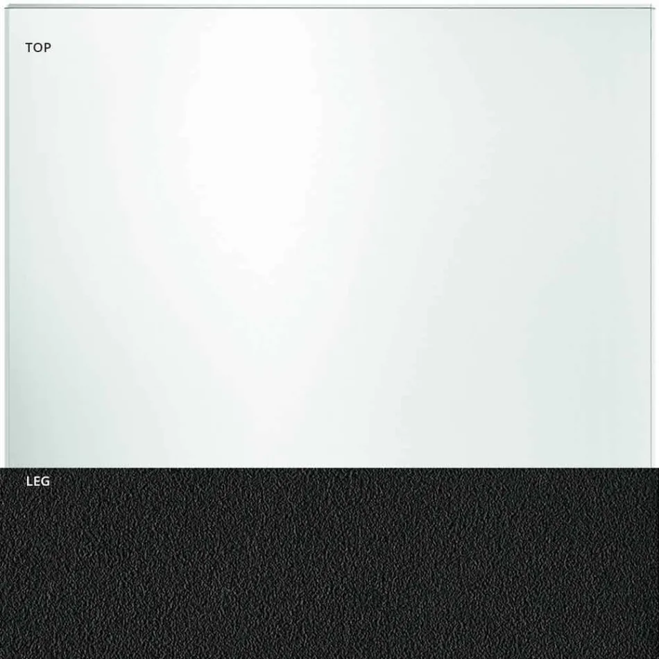 Tavolina në këmbë tepër të pastra prej xhami dhe metali 3 përfundime 4 madhësi - pika Viadurini