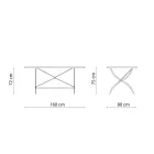 Tavolinë e palosshme e jashtme çeliku e galvanizuar e prodhuar në Itali - Selvaggia Viadurini