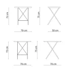 Tavolinë e palosshme e kopshtit në çelik të galvanizuar Prodhuar në Itali - Akila Viadurini