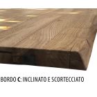 Tavolinë e praruar me lis Masellato me nyje dhe Metal Prodhuar në Itali - Luanda Viadurini